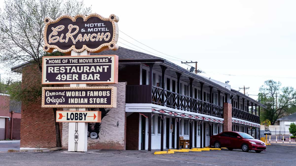 The famous historic El Rancho Motel Hotel, off of Route 66