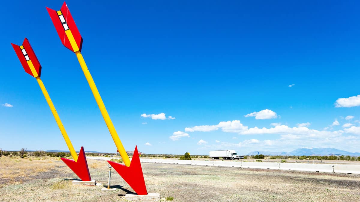 Twin Arrows, Arizona, the remains of the famous service station on the Route 66