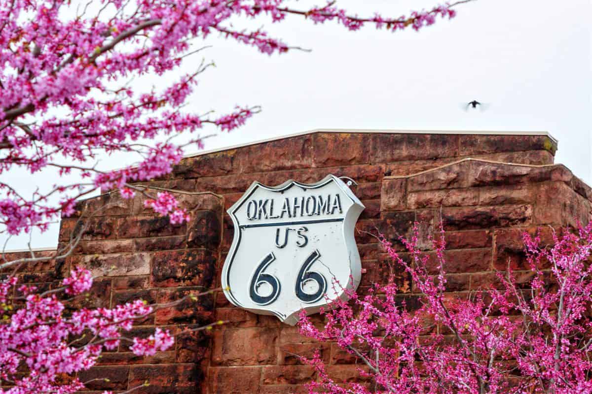 USA, Oklahoma, Chandler. Springtime at the Route 66 Interpretive Center.