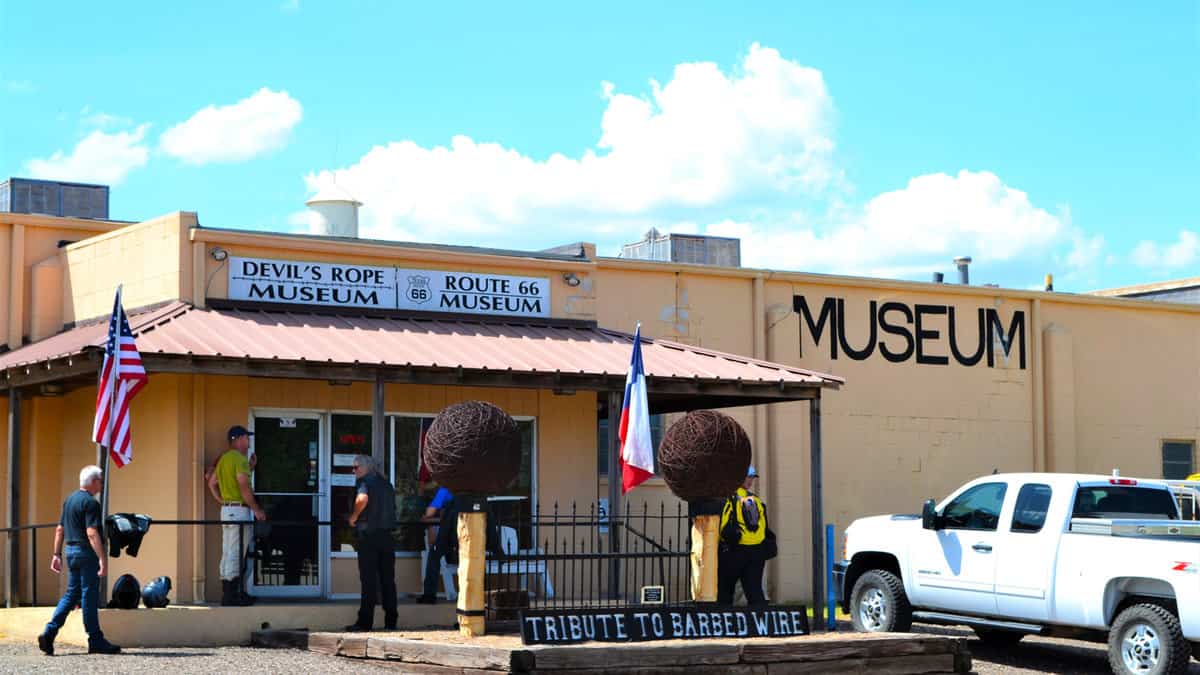 barbed wire museum enjoyed by bikers on route66.