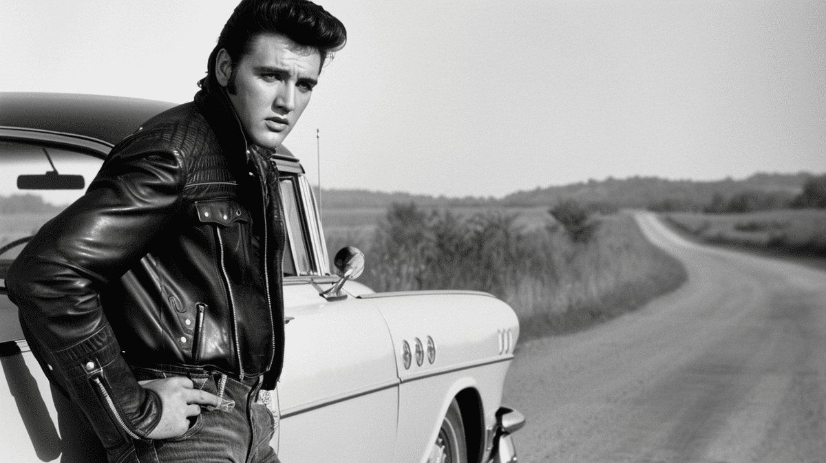 Elvis by the road