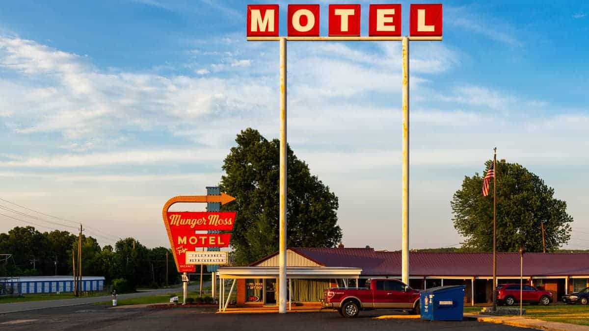 The Munger Moss Motel along the historic route 66 in the city of Lebanon, in the State of Illinois, USA.