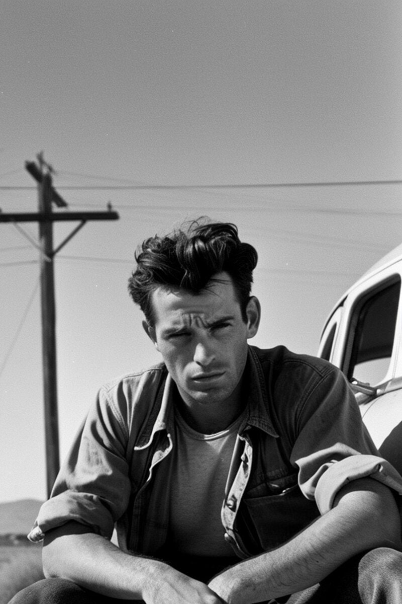 photo of Jack Kerouac in route 66