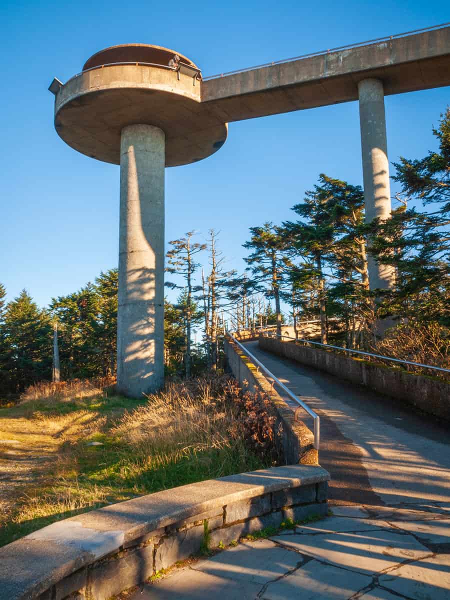 Clingmans Dome Observation Tower at the Great Smoky Mountains National Park