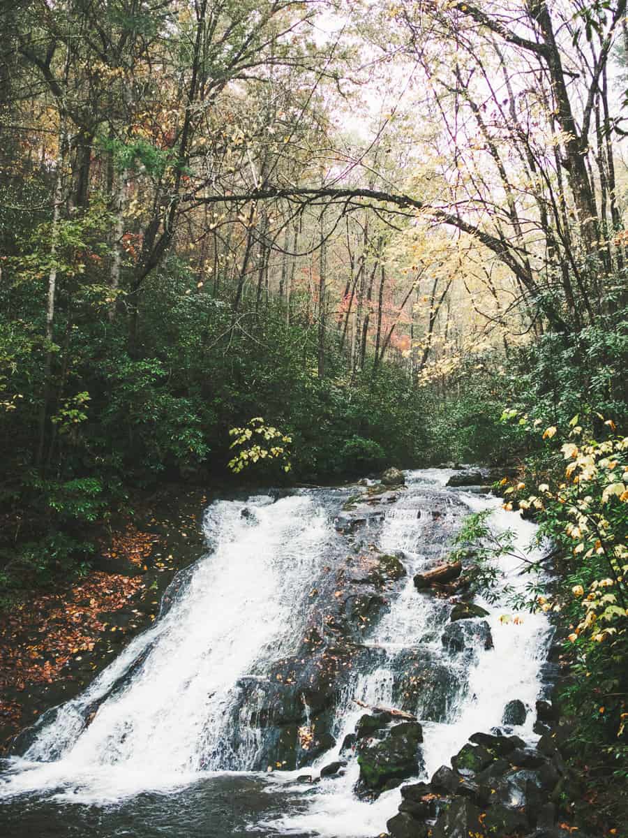 Indian Creek Falls in Smoky Mountains National Park, North Carolina
