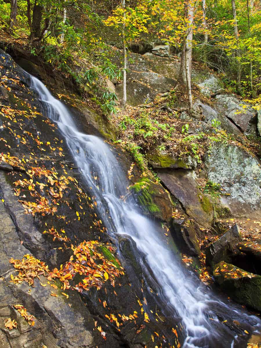 Juney Whank Falls in the Deep Creek Area near Bryson CIty, North Carolina in the Fall