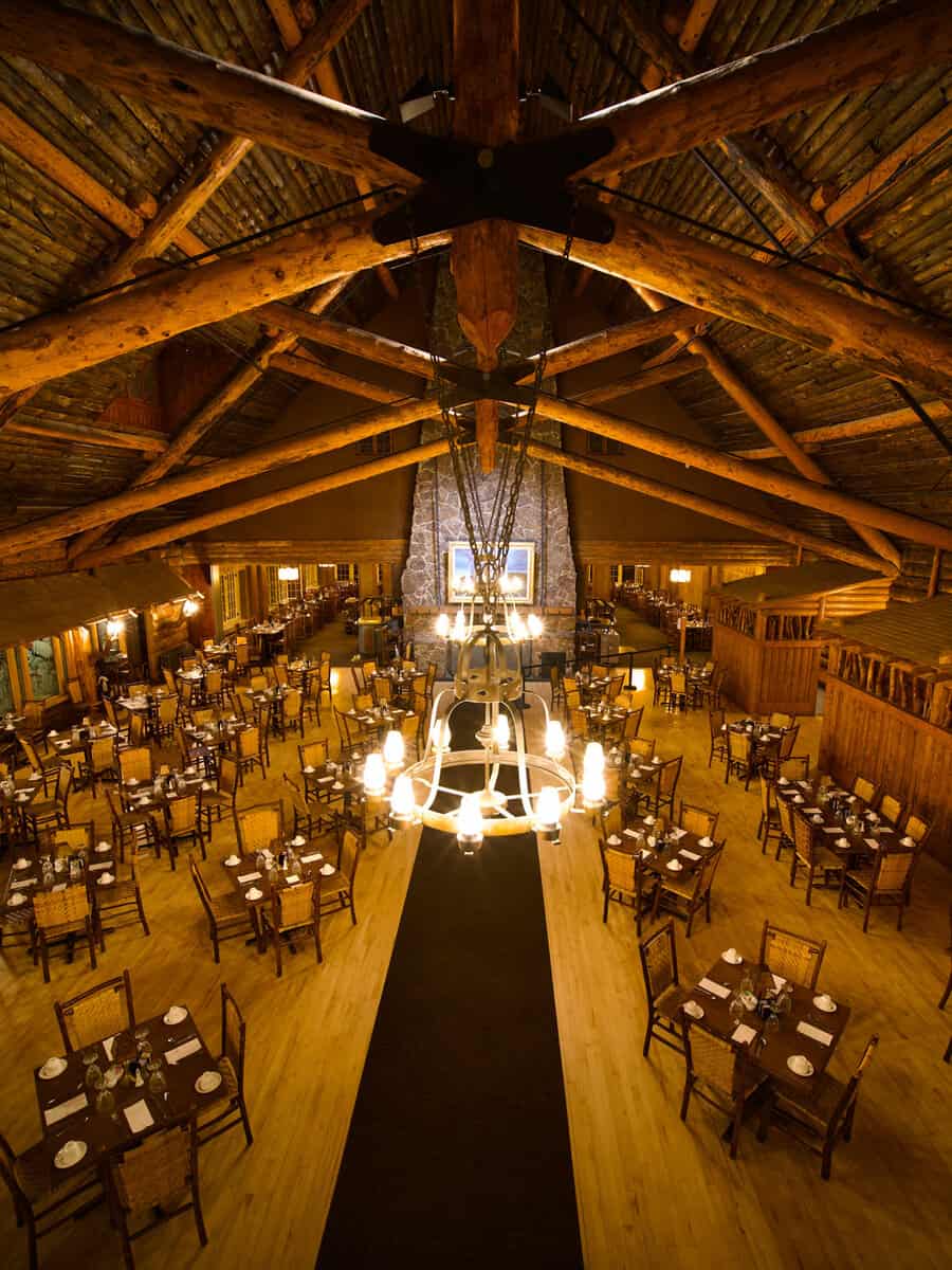 Old Faithful Inn in the Yellowstone National Park