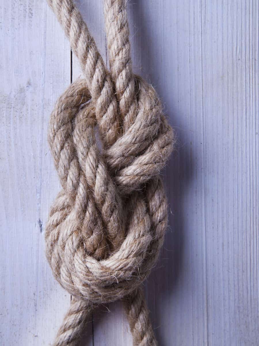 Rope And Knot On Background