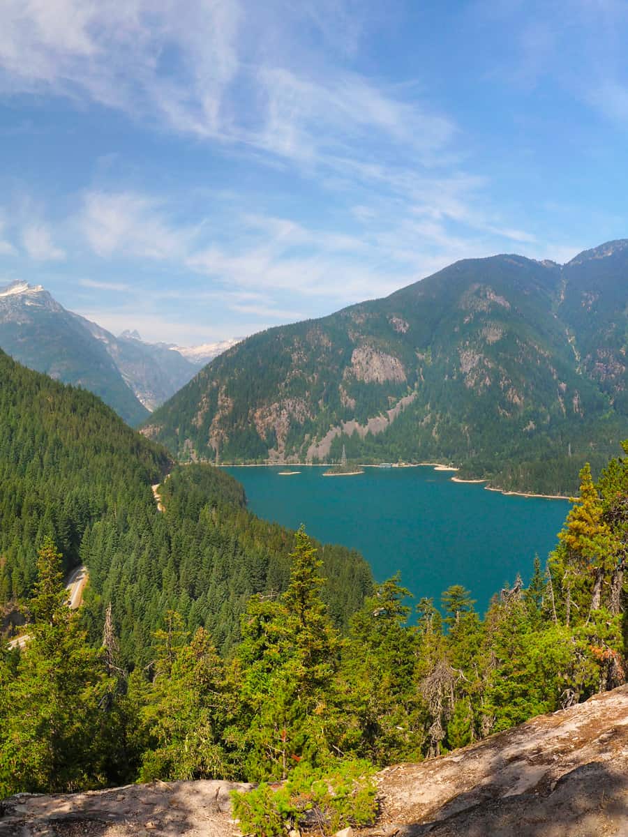 View of Diablo Lake From the Thunder Knob Trail in the Cascades National Park in Washington