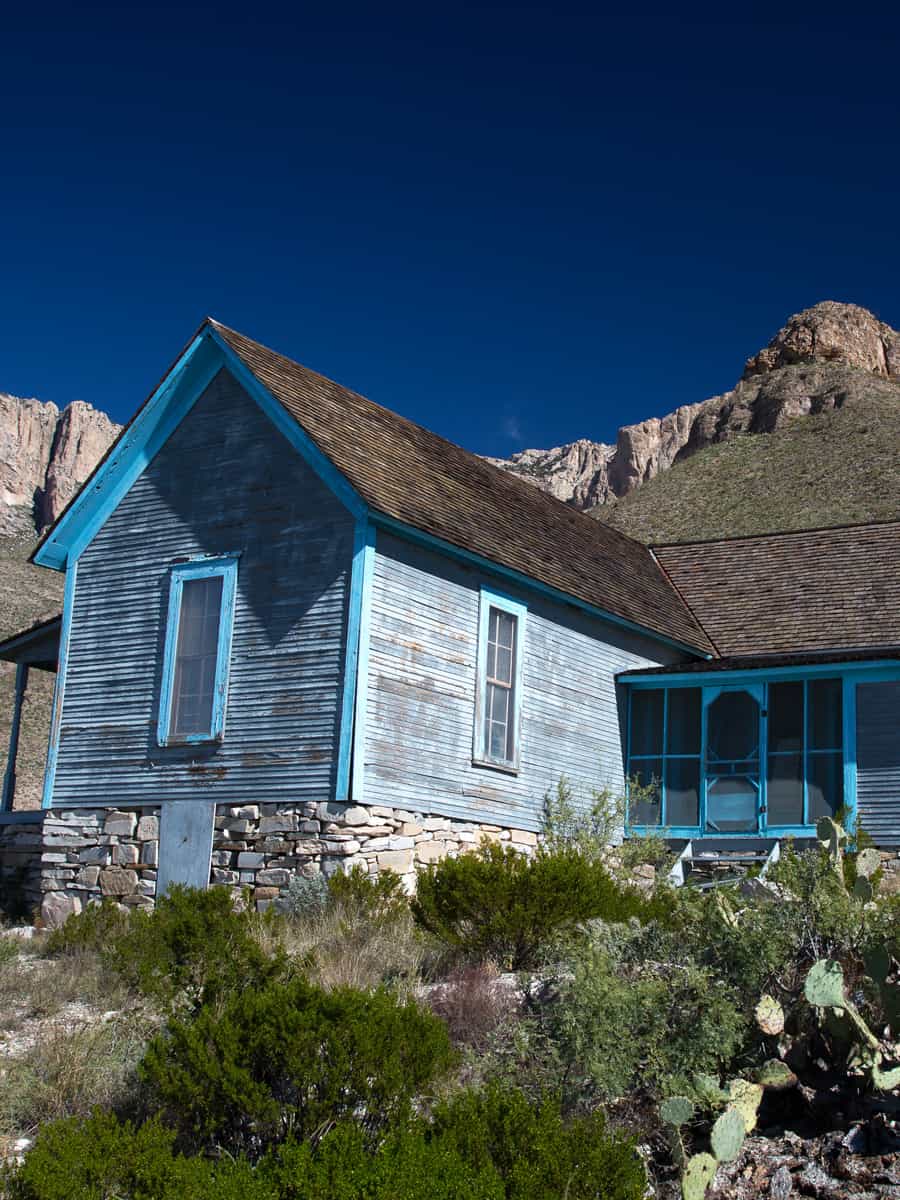 A view of the old Williams ranch at Guadalupe Mountains National Park in Texas