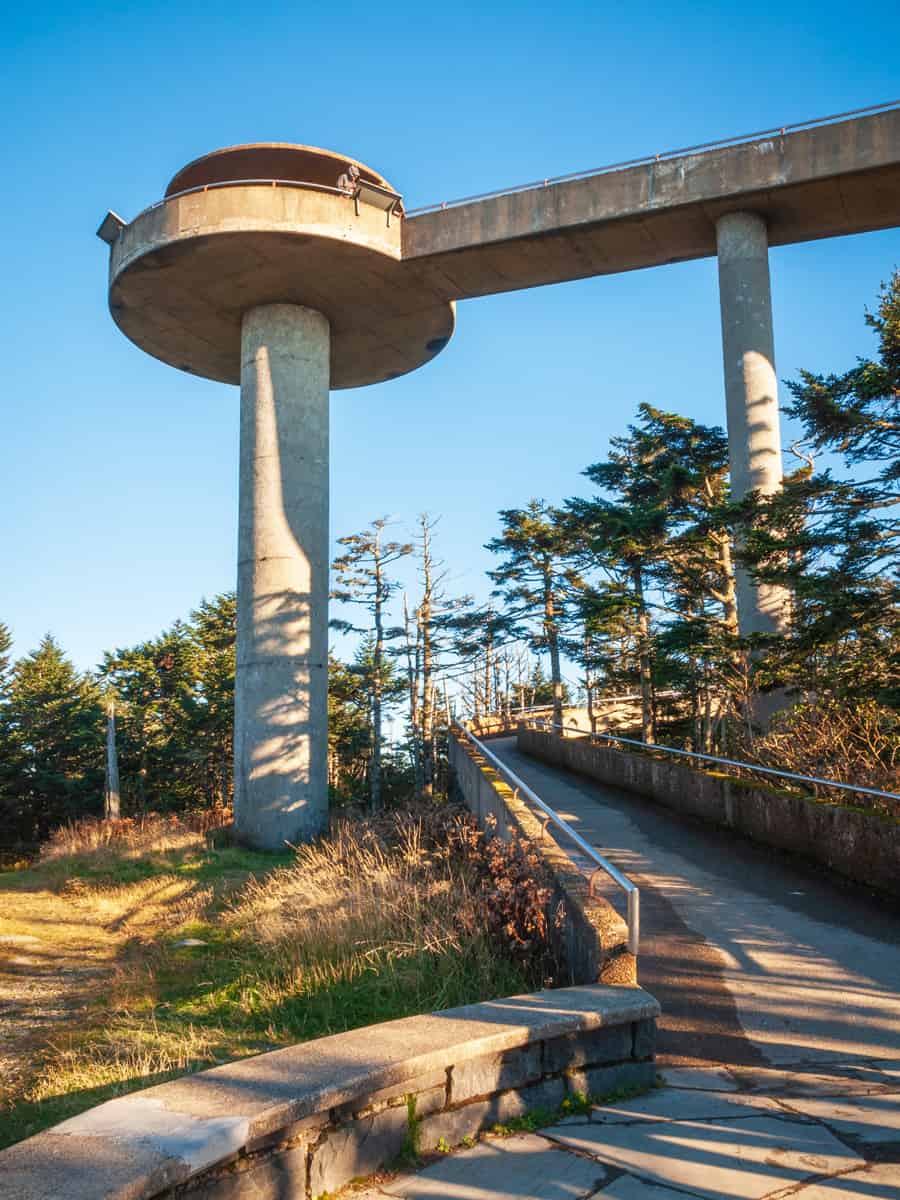 Clingmans Dome Observation Tower at the Great Smoky Mountains National Park