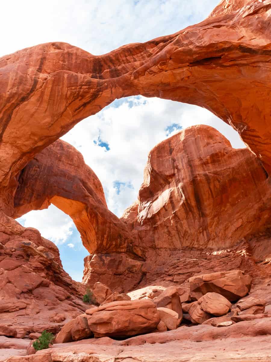 Double Arch Sandstone Rock Formation.