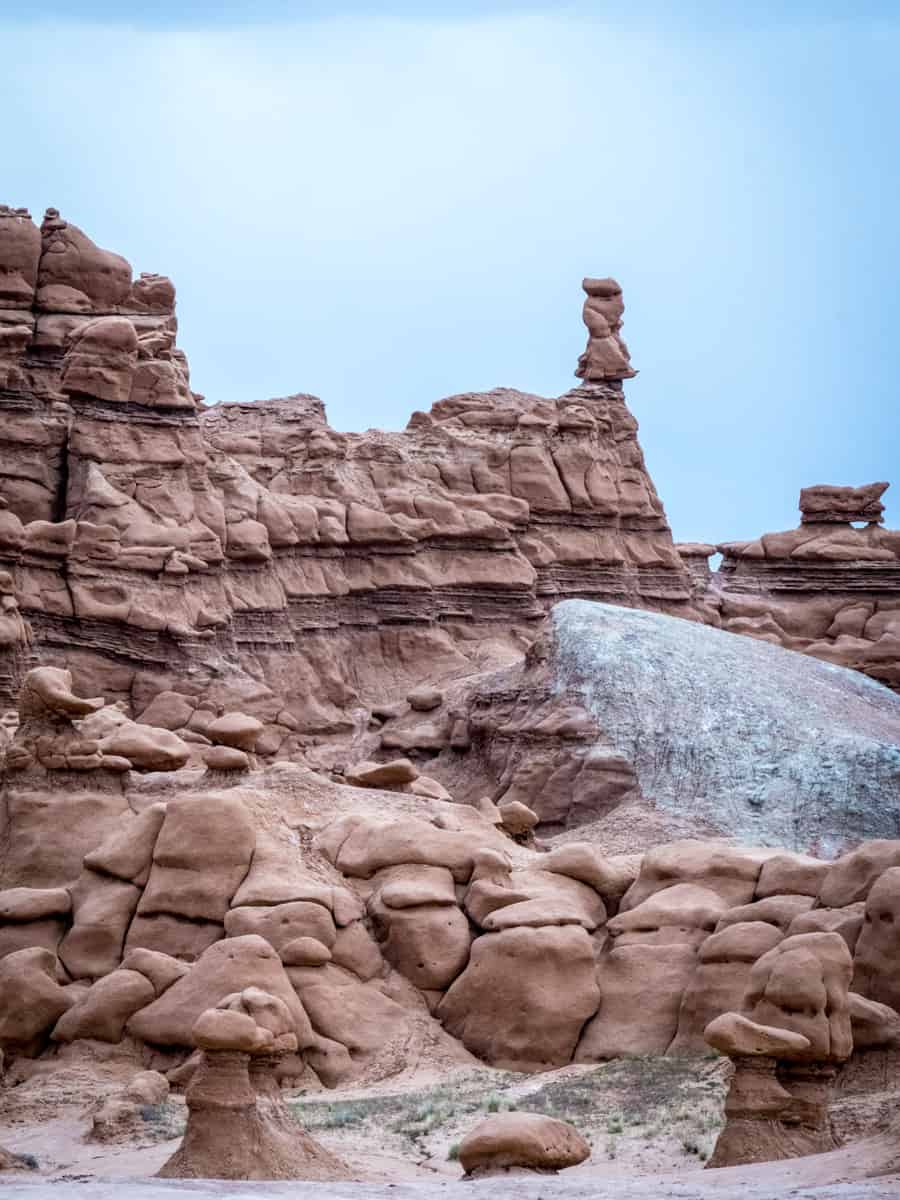 Famous Goblin Valley State Park with its amazing hoodoos formations.