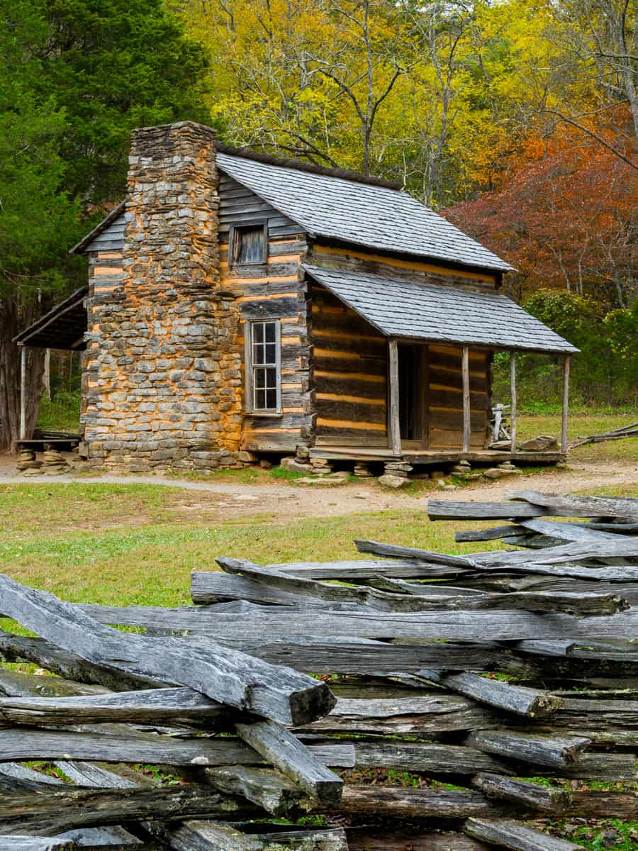 The John Oliver Place in Cades Cove of the Great Smoky Mountains National Park, Tennessee

