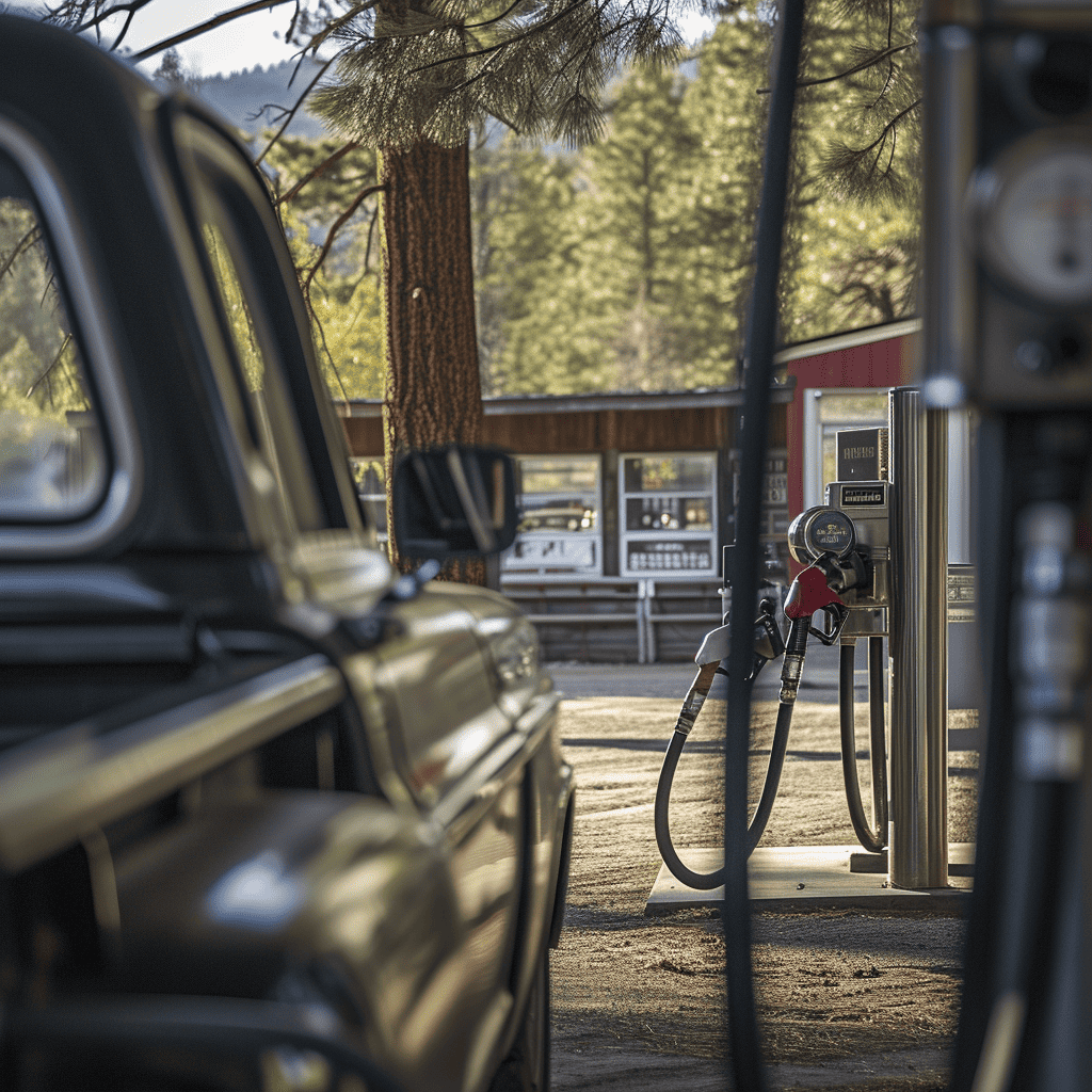 Gas station in a national park