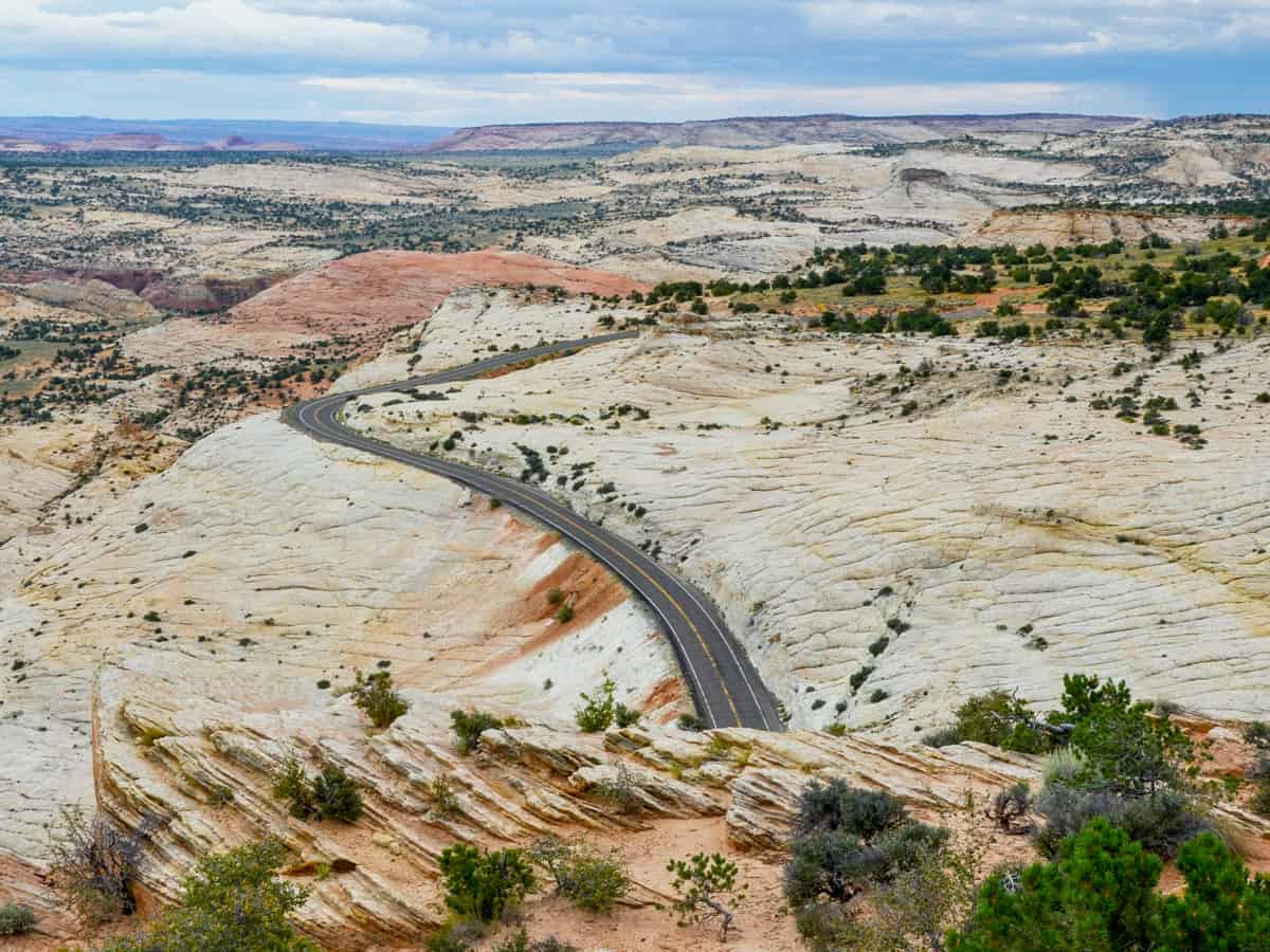 winding Utah Scenic Byway 12 on Kaiparowits Plateau Grand Staircase Escalante National Monument, Garfield County, Utah, USA