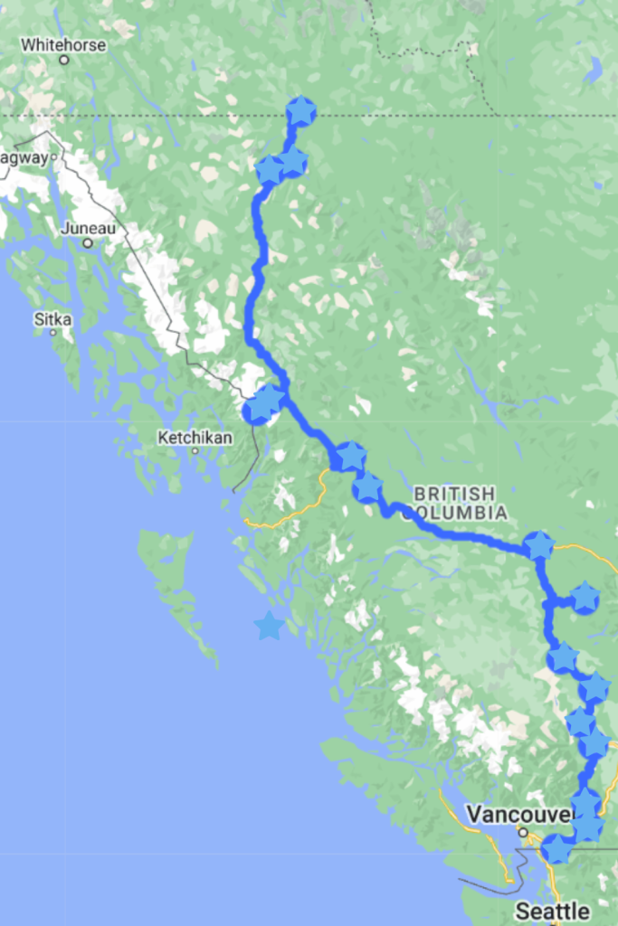 Alaska Road Trip Itinerary Map