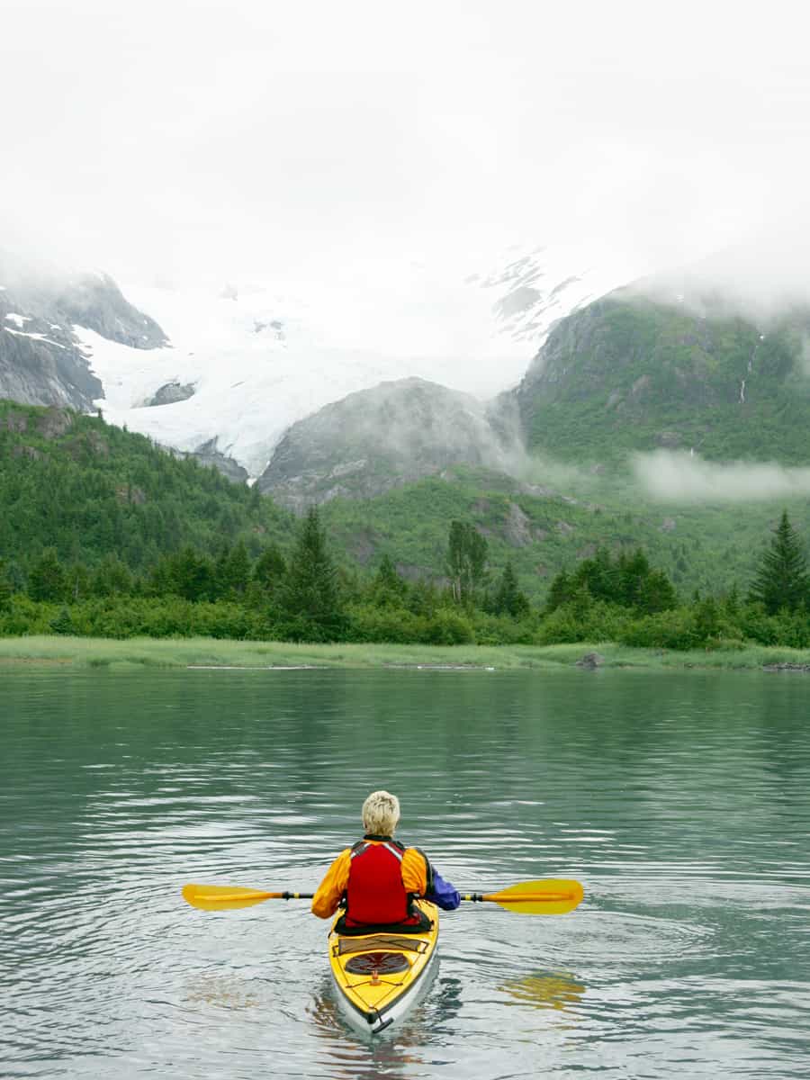 Kayaking around glaciers in Prince Williams Sound, Alaska