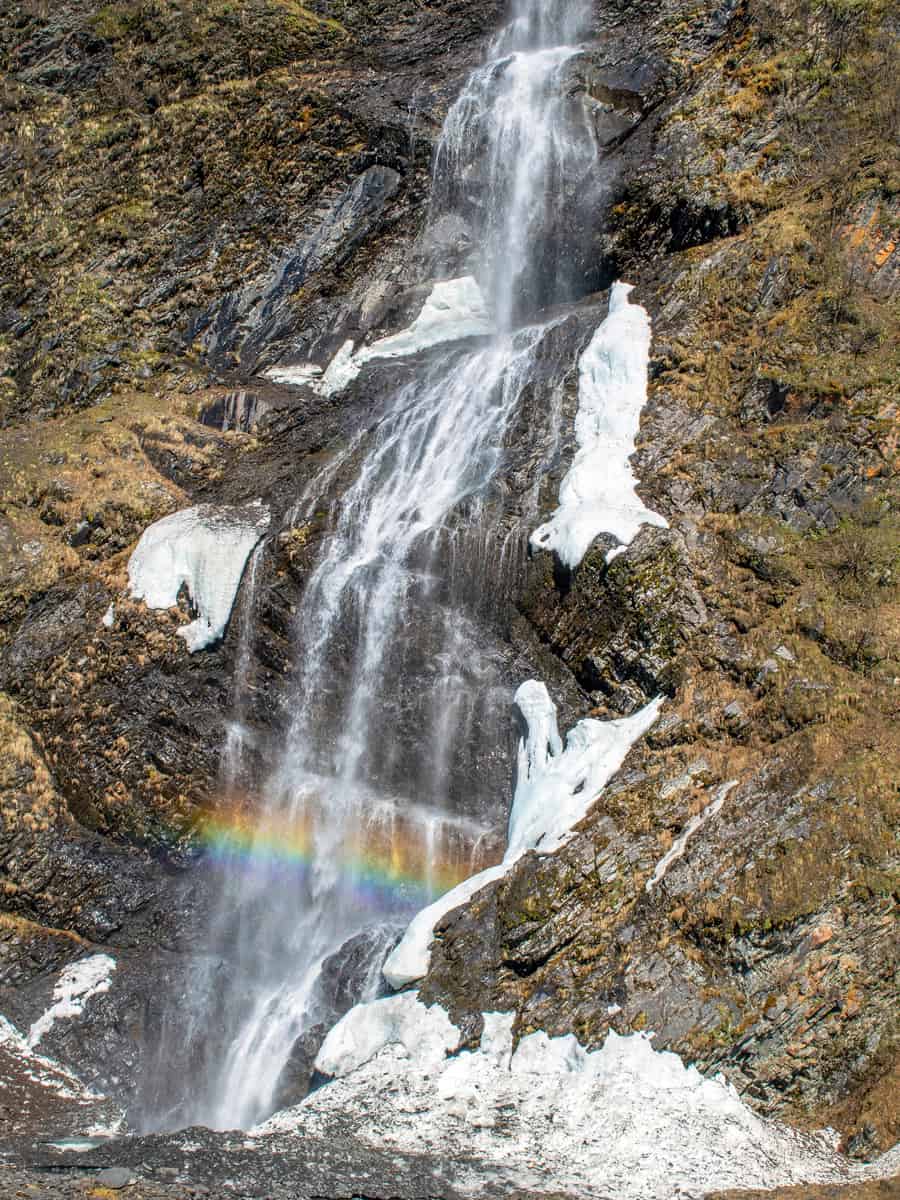 View of Bridal Veil Falls in Keystone Canyon