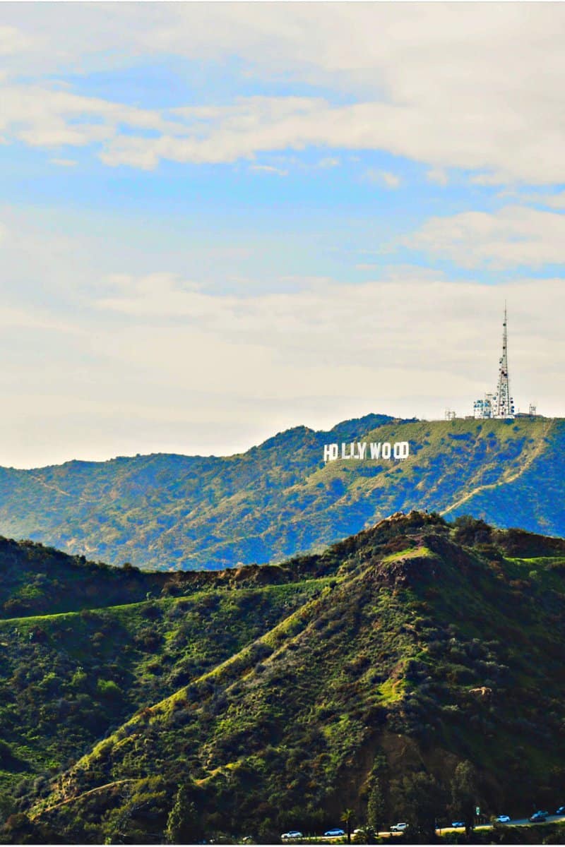 Hollywood sign view from observatory