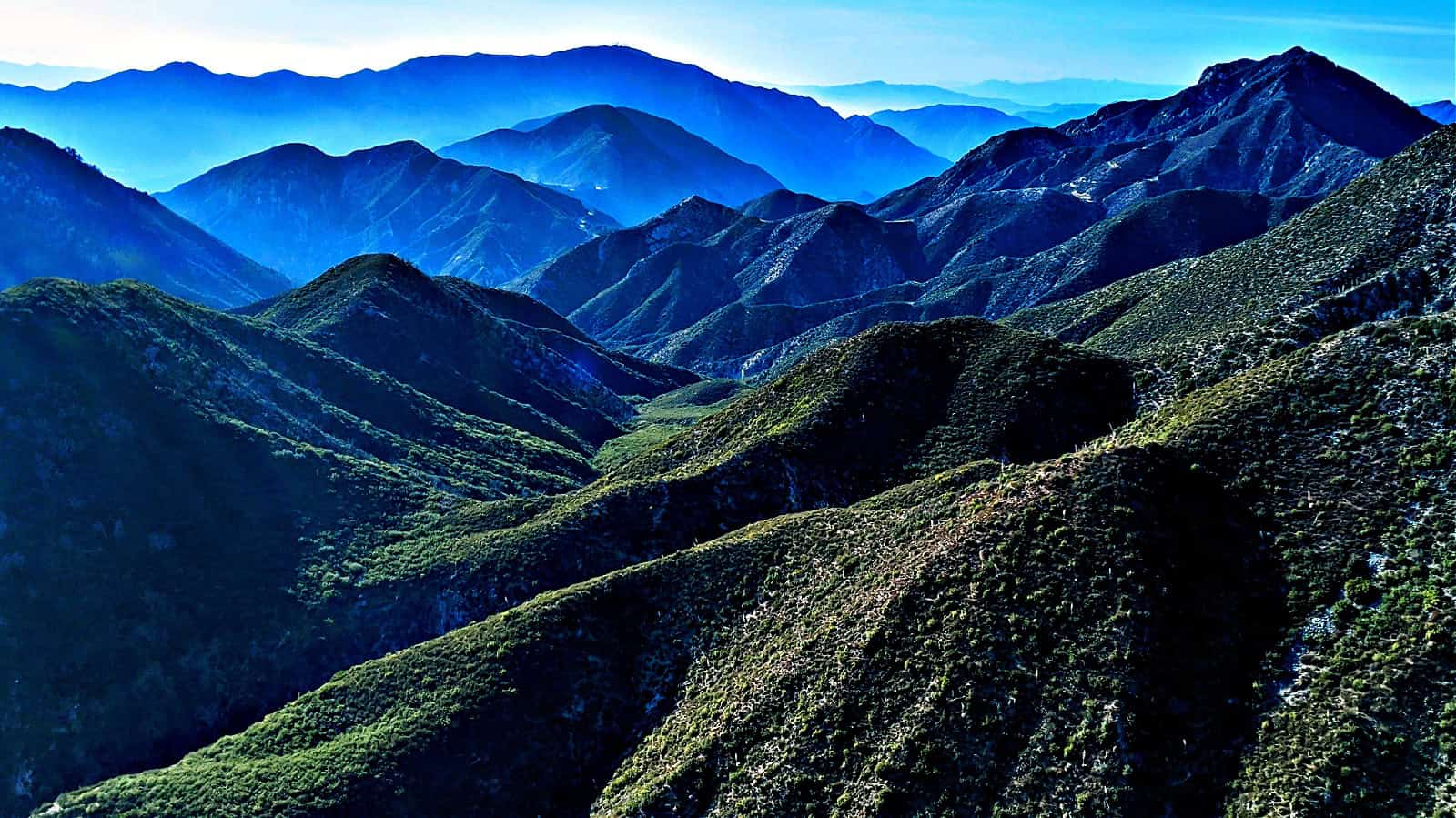 San Gabriel Mountains from Strawberry Peak Trail, Angeles National Forest, California