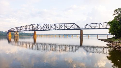 The Chain of Rocks Bridge once carried the historic Route 66 across the Mississippi River just north of St. Louis 1600x900
